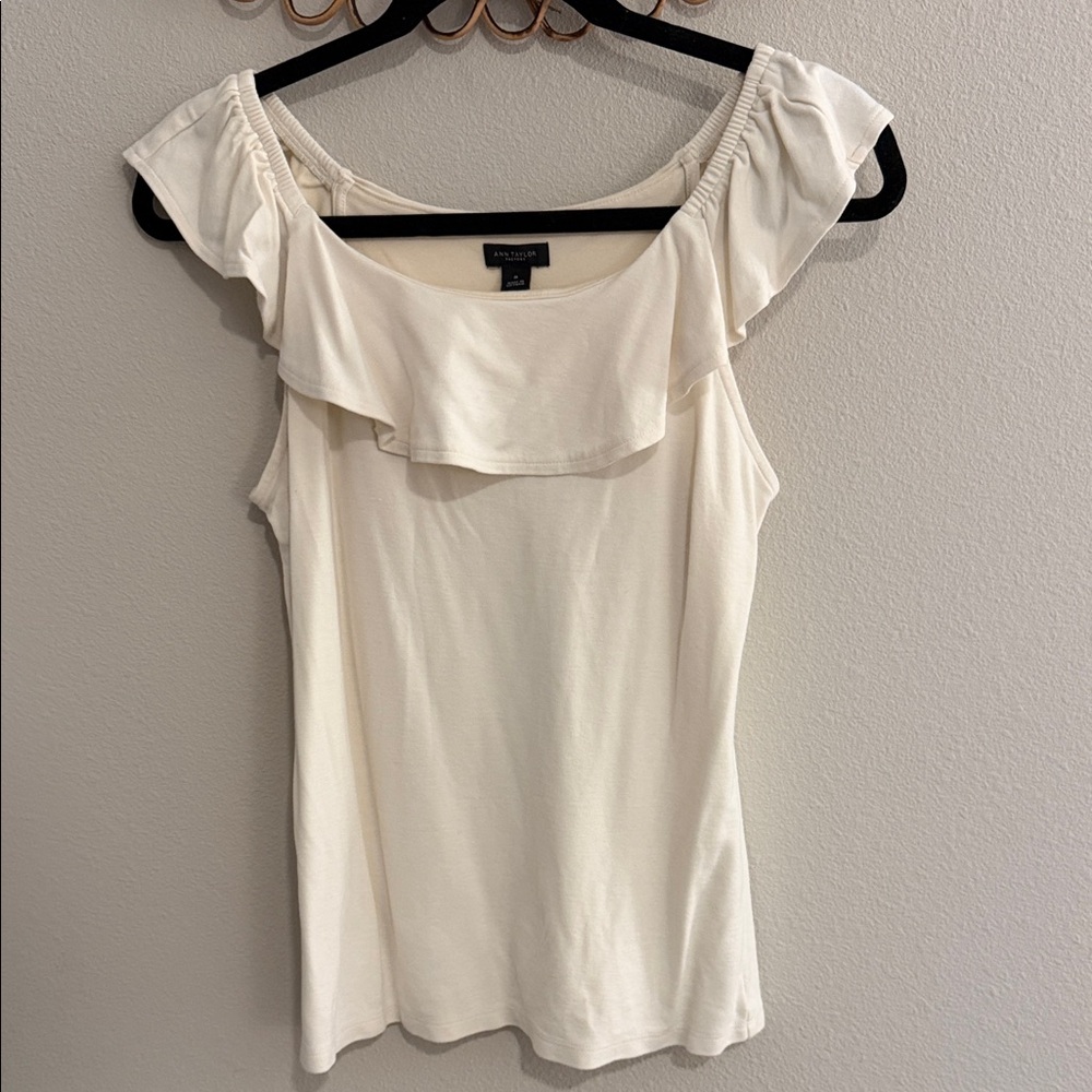 Off-White Ruffle Sleeve Blouse